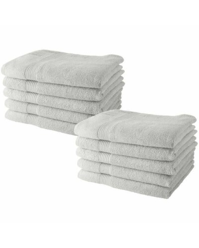 Asciugamani TODAY Bianchi in Cotone 50x90cm (Set da 10) - Per Bagno, Sauna e Piscina