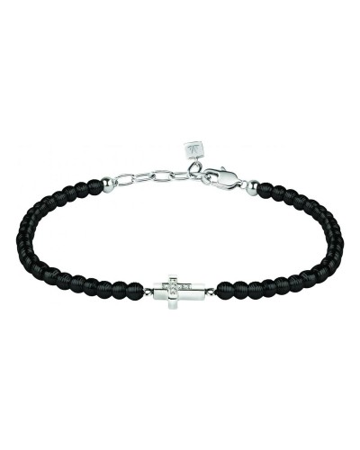 Bracelet Homme Morellato MISTER Acier Noir Maille Milanaise - Élégant et Moderne
