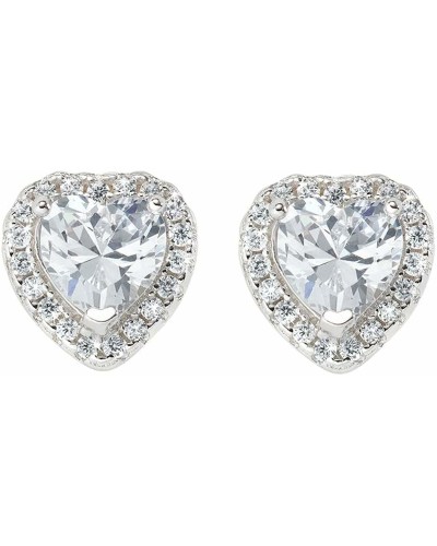 Amen Women's Earrings ORTICBB: Bronze Hoop, White Crystals
