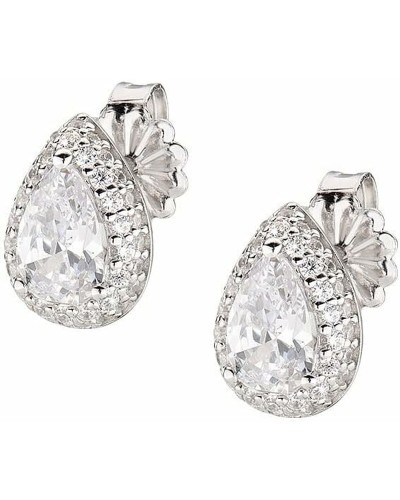 Amen Boucles d'Oreilles Femme EGOBBBZ - Pendantes, Élégantes, Bronze Blanc Zircones
