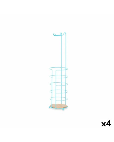 Vessapaperirullateline Sininen Metalli Bambu 16,5 x 63,5 x 16,5 cm (4 osaa)