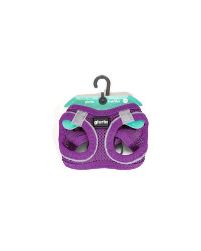 Arnés para Perros Gloria Trek Star, Violeta M, Circunferencia de Pecho 32,8-35,4 cm, Circunferencia de Cuello 45-47 cm
