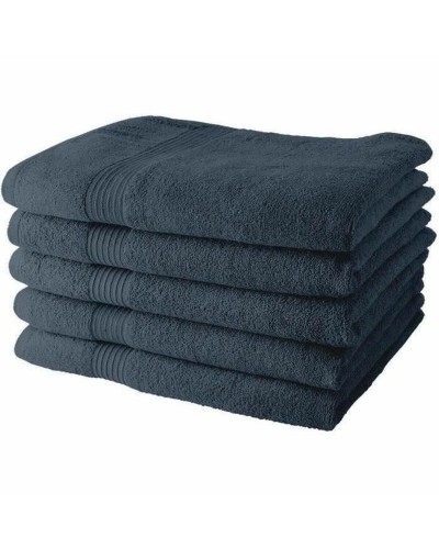 Serviettes TODAY Anthracite, Lot de 5 | Grandes 70 x 130 cm | Douces et Absorbantes pour la Salle de Bain
