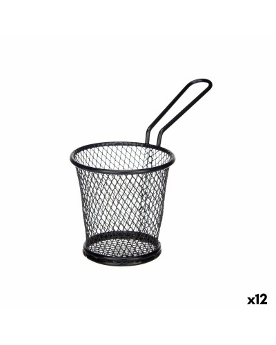 Tarjoilukori Musta Metalli 16 x 11,5 x 8 cm (12 osaa)