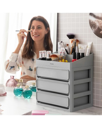InnovaGoods Organisateur Maquillage Rotatif 360° - Porte Cosmétiques Salle de Bain
