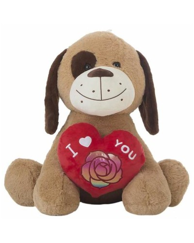 Peluche Chien Amour Cœur 32cm - Doux Jouet en Peluche pour Enfants
