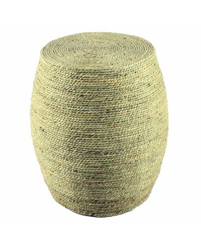 DKD Home Decor Fußstütze aus Hanf und Seil | Stadt | Hellbraun | 45 x 45 x 52 cm
