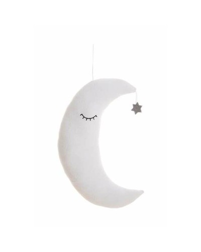 Decorative Moon Pillow White 38x30 cm - Kids Room Decor
