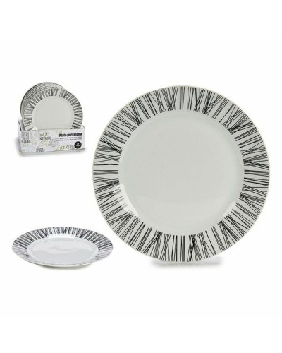 Plato de Postre de Porcelana de 19 cm para Dulces y Postres Elegantes.
