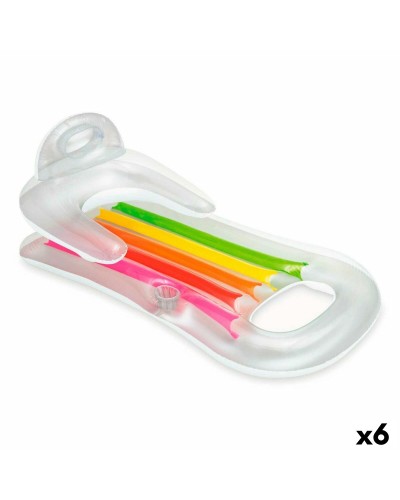 Uppblåsbar poolstol Intex Regnbåge 160 x 53 x 85 cm (6 antal)