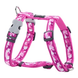 Red Dingo Style Fuchsia Camouflage Dog Harness, Size S
