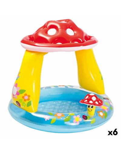 Intex Piscina Hinchable Setas Champignon Infantil con Toldo Parasol - 102cm

