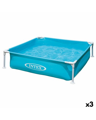 Intex Mini Frame: Piscina Infantil Azul Cuadrada 122cm - 342L (3uds)
