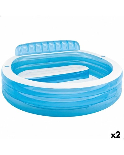 Intex Piscina Gonfiabile Poltrona 229cm Azzurro/Bianco 590L (2 Unità)
