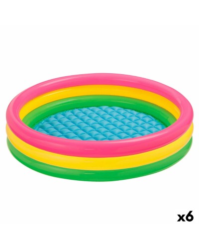 Intex Sunset aufblasbares Kinderplanschbecken 147cm 275L - Bunte Ringe
