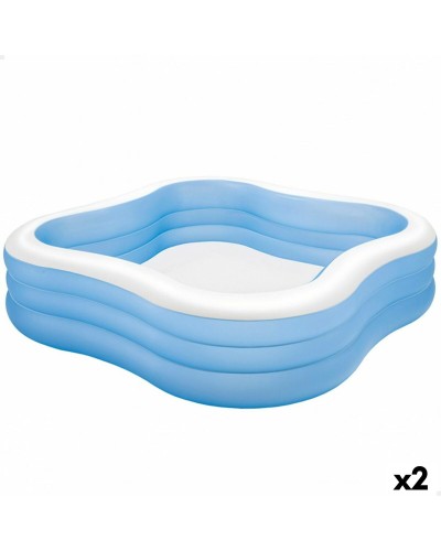 Piscina Hinchable Intex Azul 229cm 1250L - Set de 2 unidades para Familia
