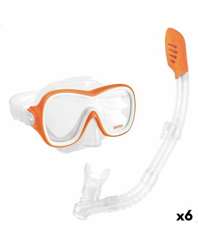 Intex Wave Rider : Lunettes de Plongée & Tuba Orange
