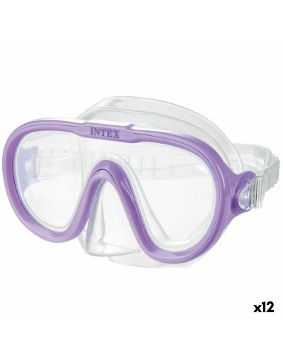 Intex Sea Scan Masque de Plongée avec Tuba - Violet, Vision Claire et Confortable
