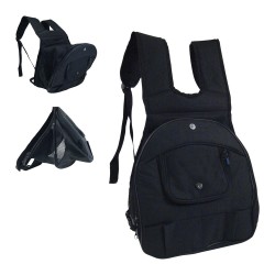Gloria Kangaroo Pet Carrier Backpack Black | Expandable | 30 x 20 x 34 cm | Comfortable Transportation
