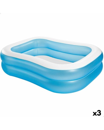 Opblaaszwembad Intex Blauw Wit Blauw/Wit 540 L 203 x 48 x 152 cm (3 Stuks)