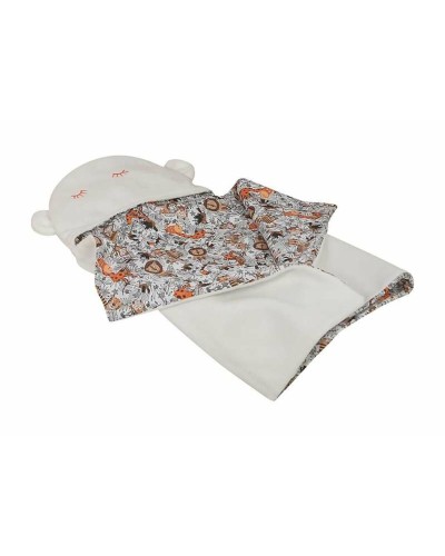 Manta para Bebé Reversible Capuccino 90x66cm Motivo Jungla
