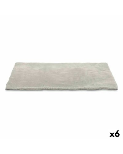 Alfombra Gris 60 x 90 cm | Set de 6 | Decoración acogedora para salón y dormitorio
