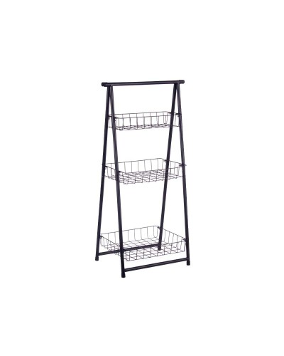 Estantería Negra Hierro 44x31x90cm | Organización Casa Oficina
