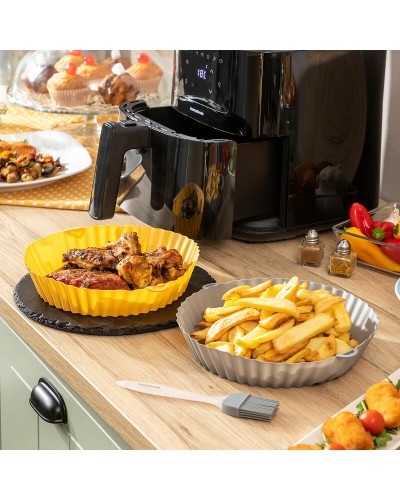 Cestas de Silicona para Freidora de Aire Mollicon InnovaGoods, Set de 2
