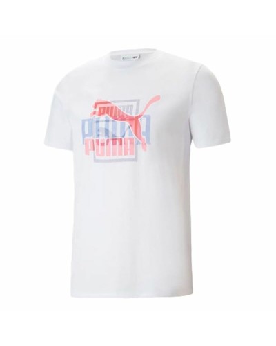 Uniseks T-Shirt met Korte Mouwen Puma Classics Wit