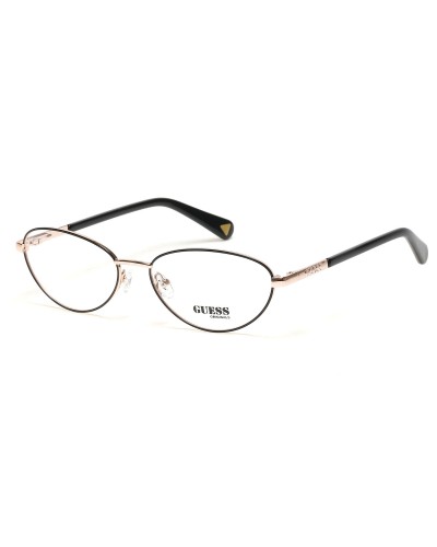 Guess GU8238: Gafas Unisex Negras, Montura Rectangular 55mm
