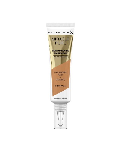 Max Factor Miracle Pure Make-up Base SPF30 - 82 Deep Bronze - 30ml - Natürlicher Effekt
