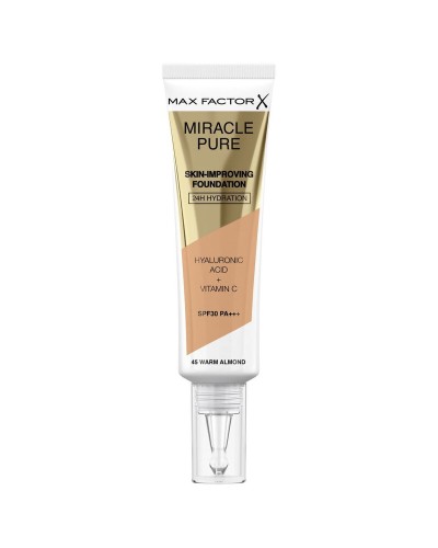 Max Factor Miracle Pure Makeup Base SPF30 - 45 Warm Almond - 30ml
