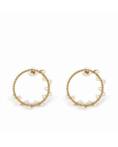 Orecchini Donna Shabama Shima Oro: Ottone, 4cm - Eleganti e Luminosi
