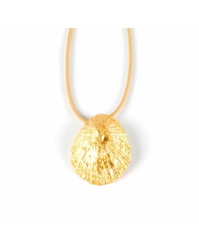 Shabama Collier Femme Calobra : Laiton Doré, Nylon Beige, 1m - Cool & Tendance
