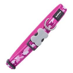 Collier pour Chien Red Dingo Fuchsia Camouflage (2,5 x 41-63 cm) - Réglable, Résistant
