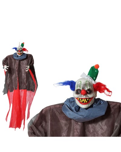 Hanging Clown Halloween Multicolored - Spooky Decoration 175x148x18cm
