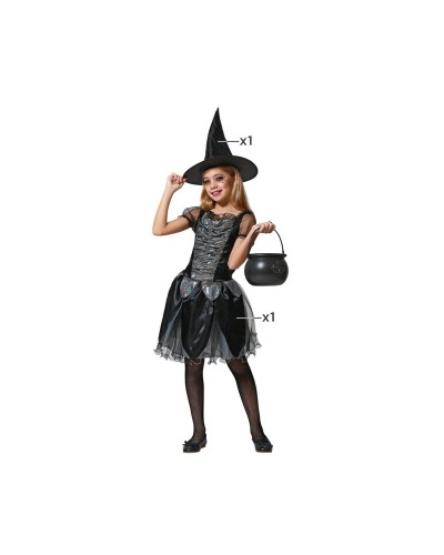 Costume Bambina Strega Nero - Halloween, Carnevale - Taglia [Specificare Taglia]
