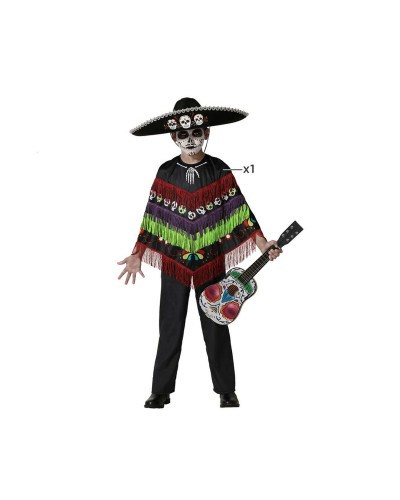 Kostuums voor Kinderen Zwart Skelet Poncho