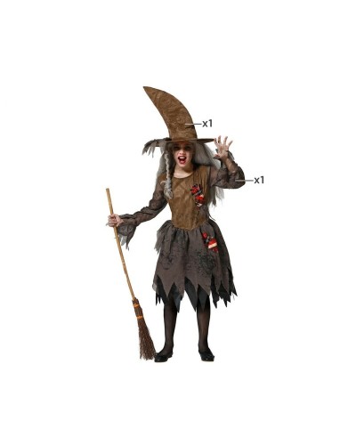 Disfraz de Bruja Verde para Niña de 2 Piezas - Disfraz de Halloween
