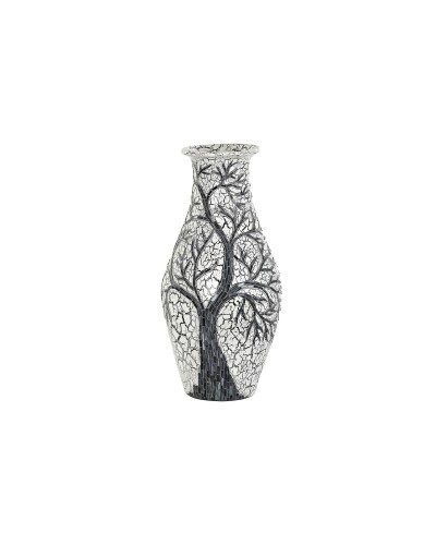 Vase DKD Home Decor Cristal, Arbre, Blanc/Noir, Terre Cuite, 29x29x60 cm
