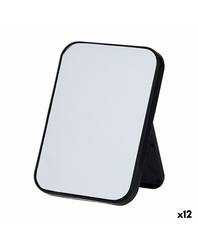 Miroir Rectangulaire Noir et Blanc 17x20 cm, Lot de 12, Pour Salle de Bain et Placard

