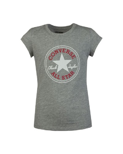 Converse Maglia Bambino Timeless Chuck Grigia - Cotone Maniche Corte
