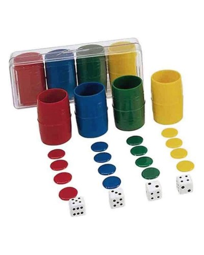 Cayro Bicchierini Parcheesi with Chips - Complete Board Game Set
