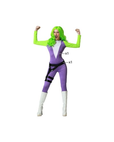Adult Green Superhero Comic Costume - Cosplay Party Fancy Dress
