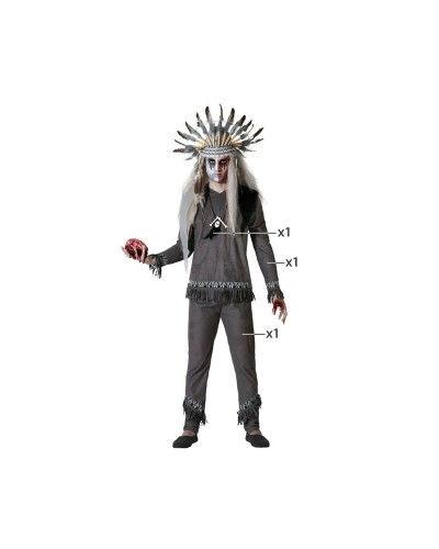 Disfraz Chamán Gris Adulto - Traje Original Halloween & Fiesta
