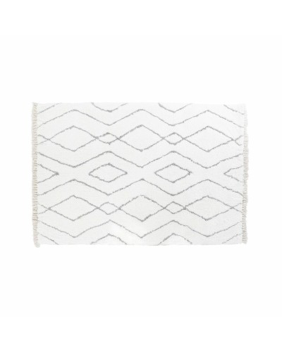 Tapis DKD Home Decor Scandi Blanc Gris Losanges 120x180x3 cm
