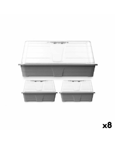 Gewächshaus-Glocken Klar Grau (8er Set) für Pflanzen und Gemüse
