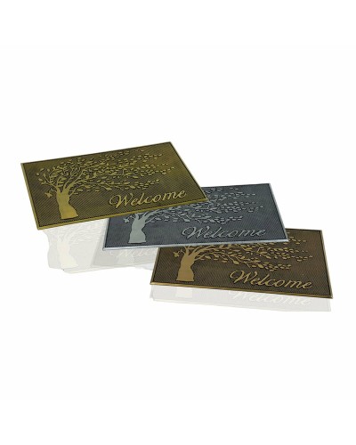 Fußmatte Hidalgo Welcome | Gummi Kautschukbaum | 75 x 45 cm | Rutschfest | Außenbereich

