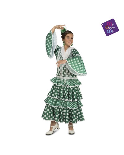 Costume for Children My Other Me Giralda Flamenco Dancer Green
