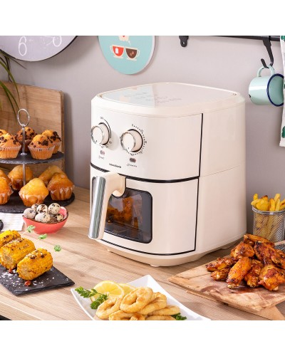 InnovaGoods Vynner Pro 6500 Friteuse à Air 6.5L 1700W Crème Acier
